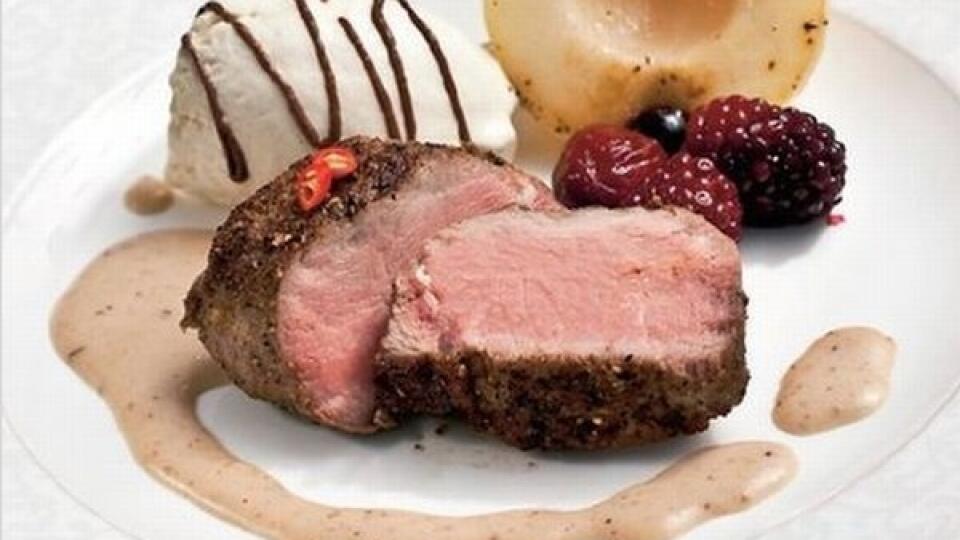 Steak z diviaka s gaštanovou omáčkou