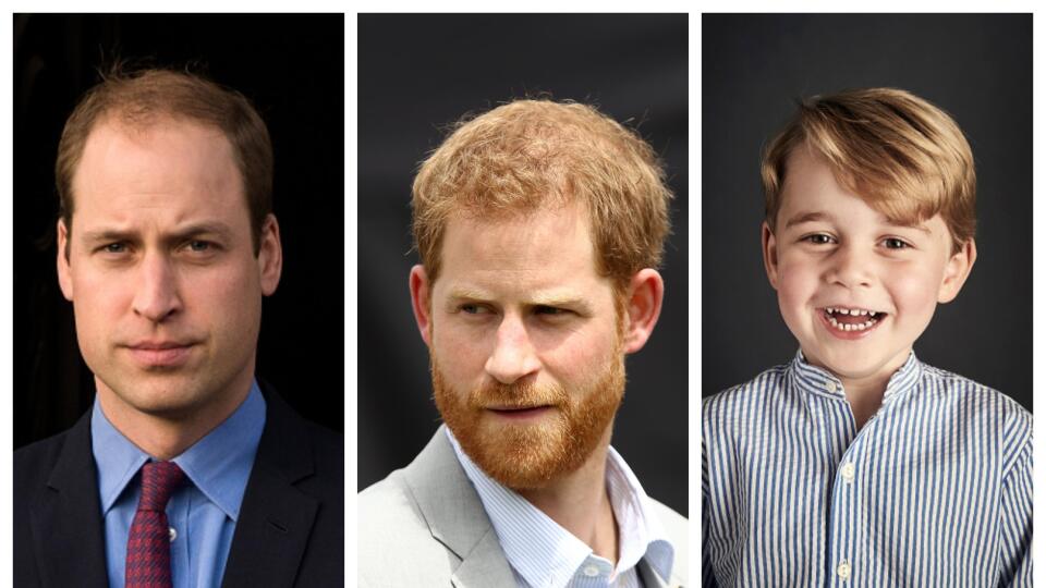 Princ William, Harry a George