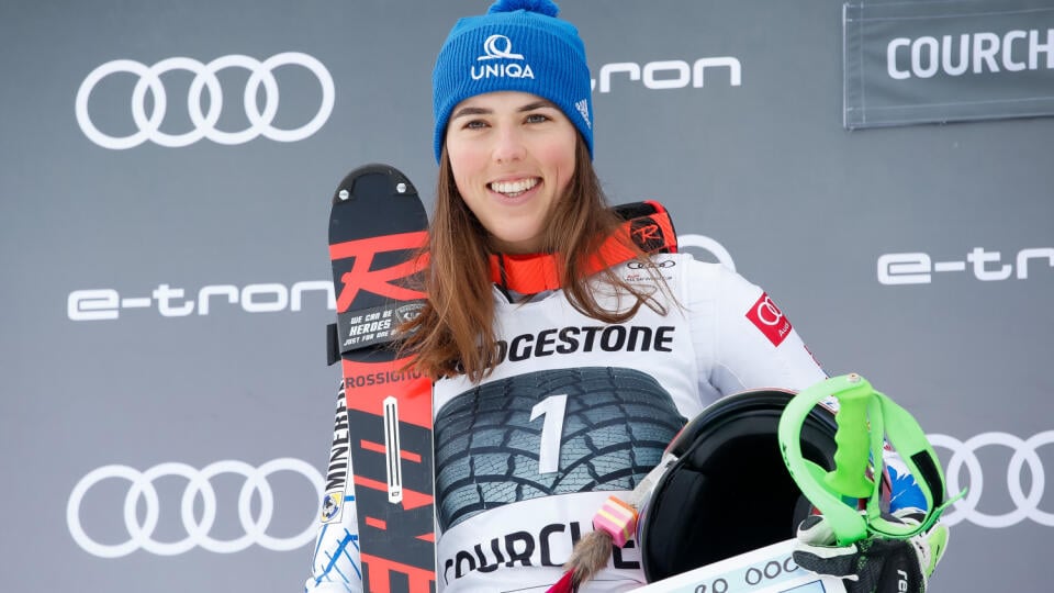 Petra Vlhová po slalome v roku 2018 vo francúzskom Courcheveli.