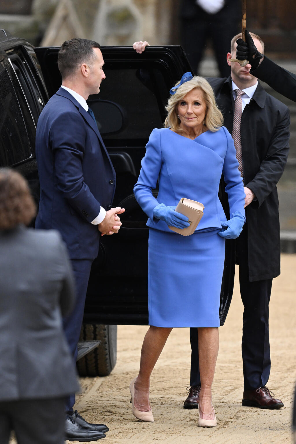 The wife of the US president, Jill Biden, arrived at Westminster Abbey.