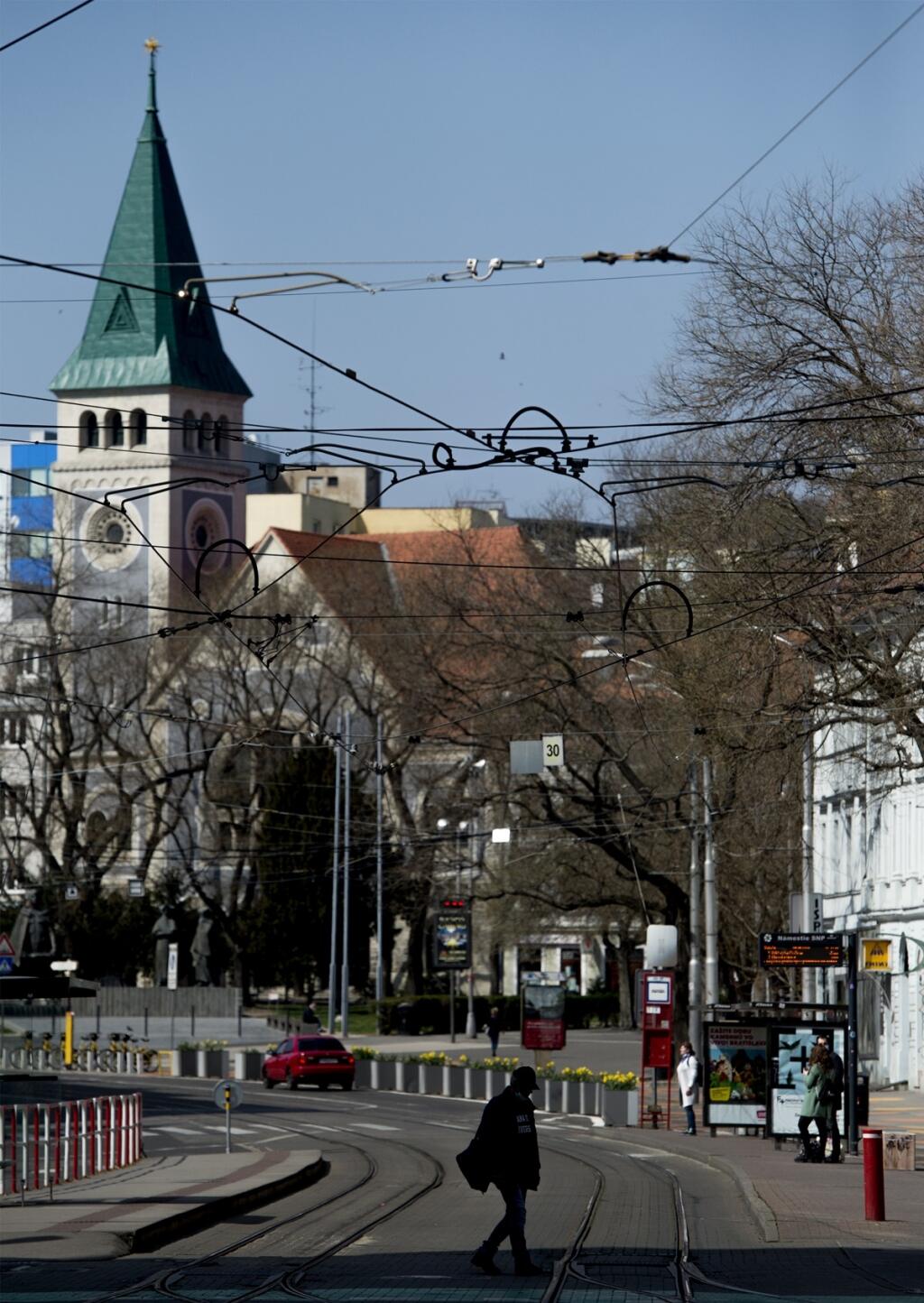 Prázdne ulice v Bratislave počas epidémie koronavírusu