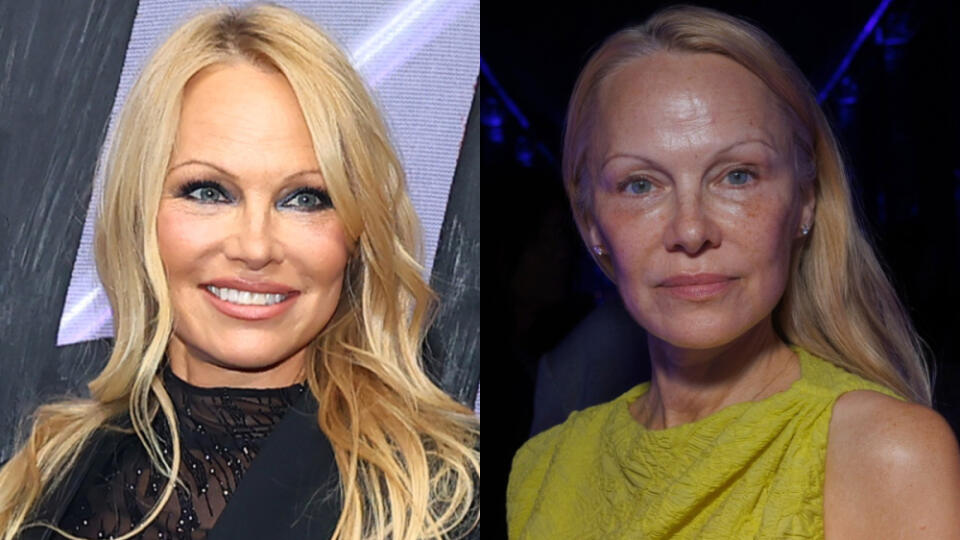 Pamela Anderson v apríli a teraz