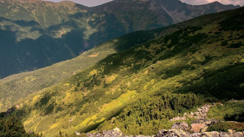 Pohľad na Baníkov – najvyšší vrch v hlavnom