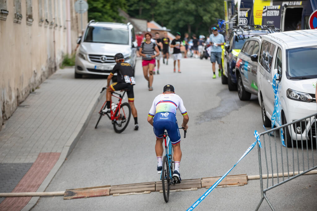 Spoločné Majstrovstvá Slovenska a Česka v cestnej cyklistike. Na snímke je Peter Sagan.