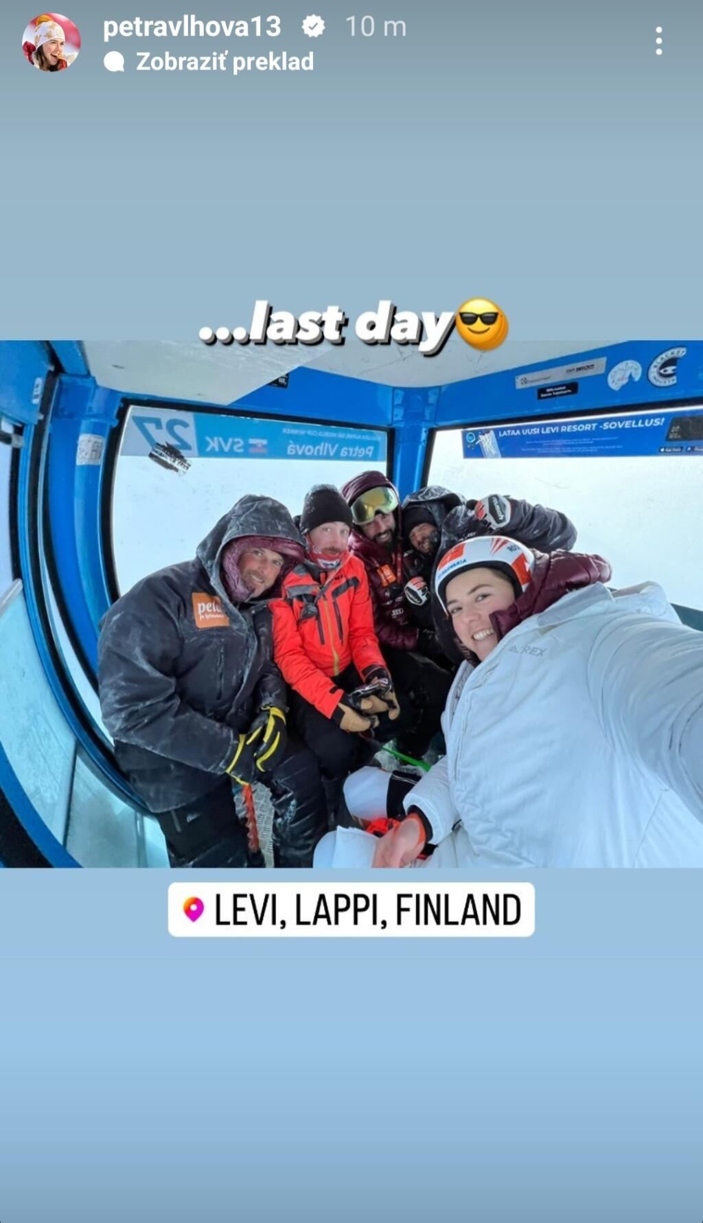 Iba pred niekoľkými hodinami Peťa spolu s tímom opustili zasnežené Levi a namierili si to do Ameriky, kde budú ďalšie preteky.