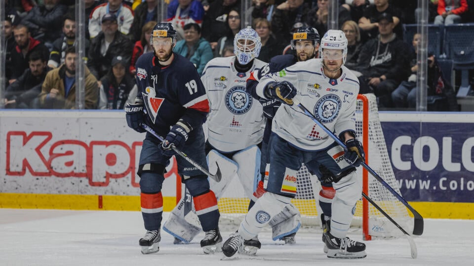 Počas druhého zápasu finálovej série Kaufland Play Off hokejiovej Tipsport Extraligy.