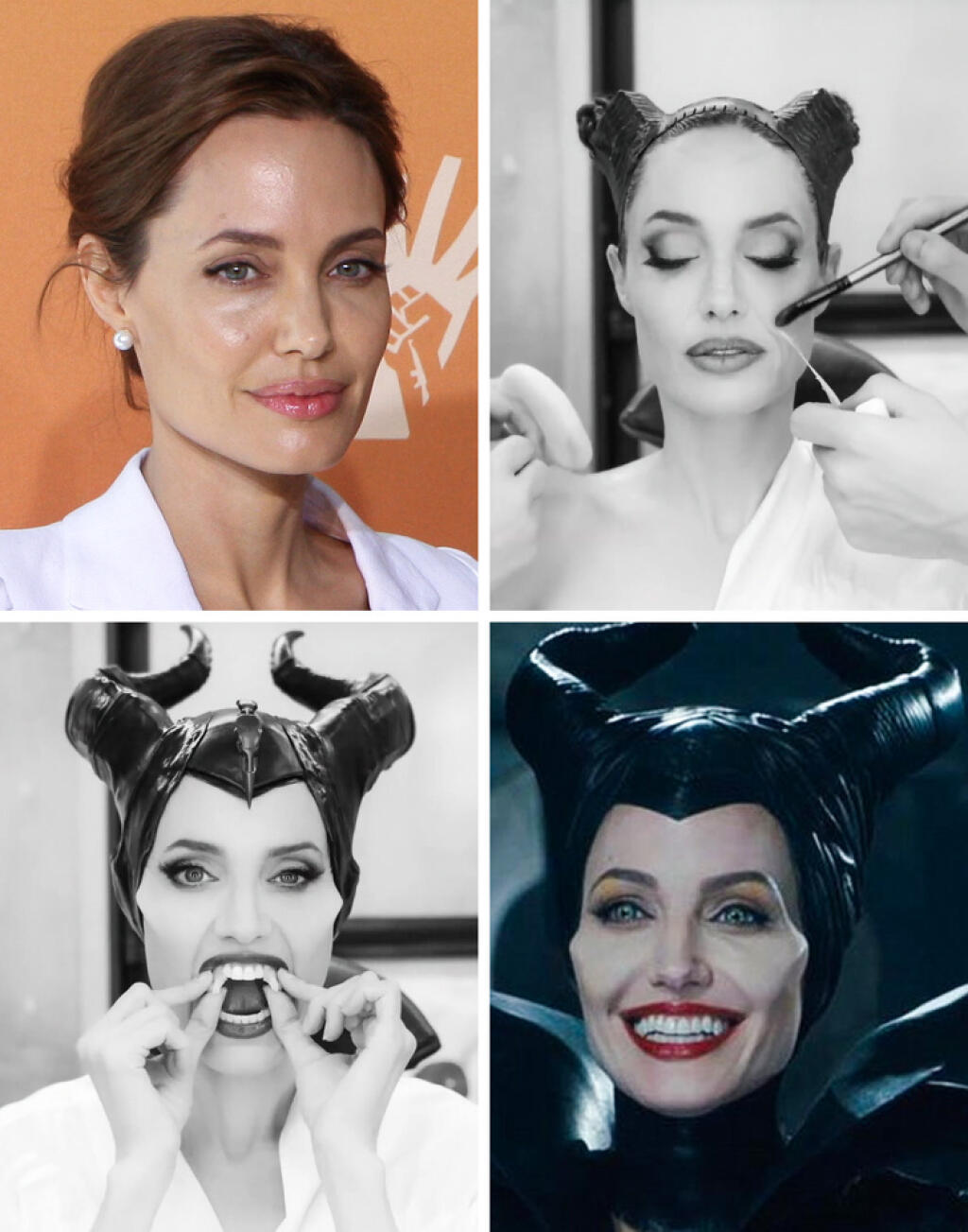 Малефисента макияж Анджелины Джоли