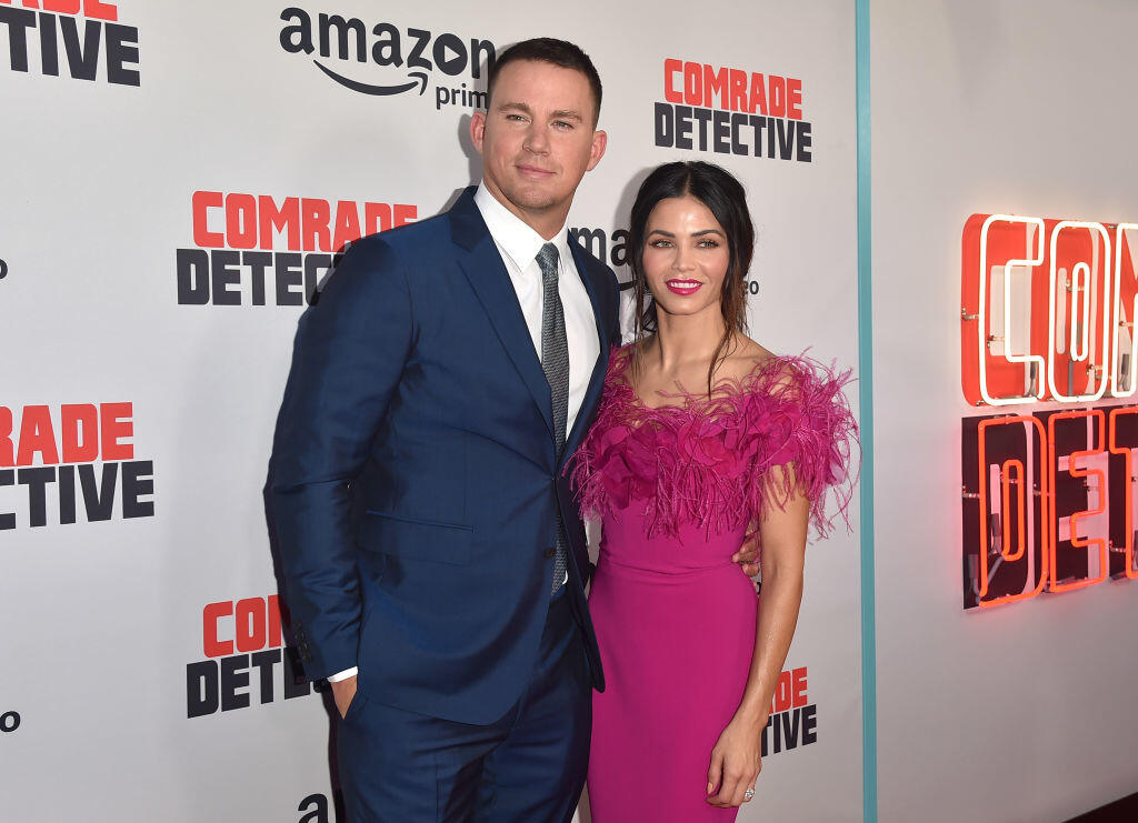 HOLLYWOOD, CA - AUGUST 03: Actors Channing Tatum and Jenna Dewan Tatum attend the premiere of Amazon's