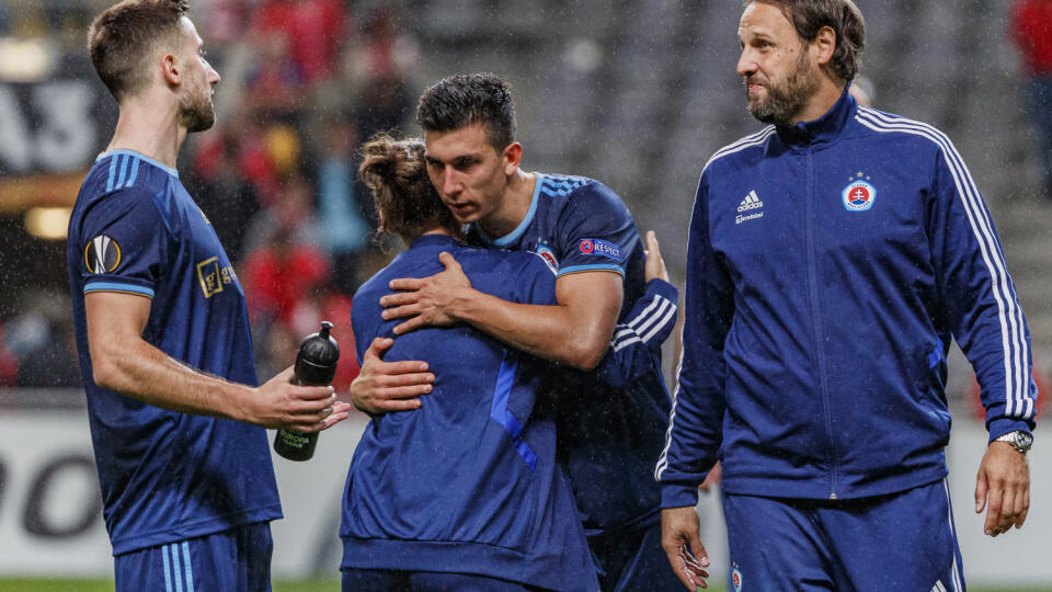Na snímke Ján Kozák počas zápasu K skupiny Európskej ligy UEFA medzi ŠK Slovan Bratislava a Braga SC.