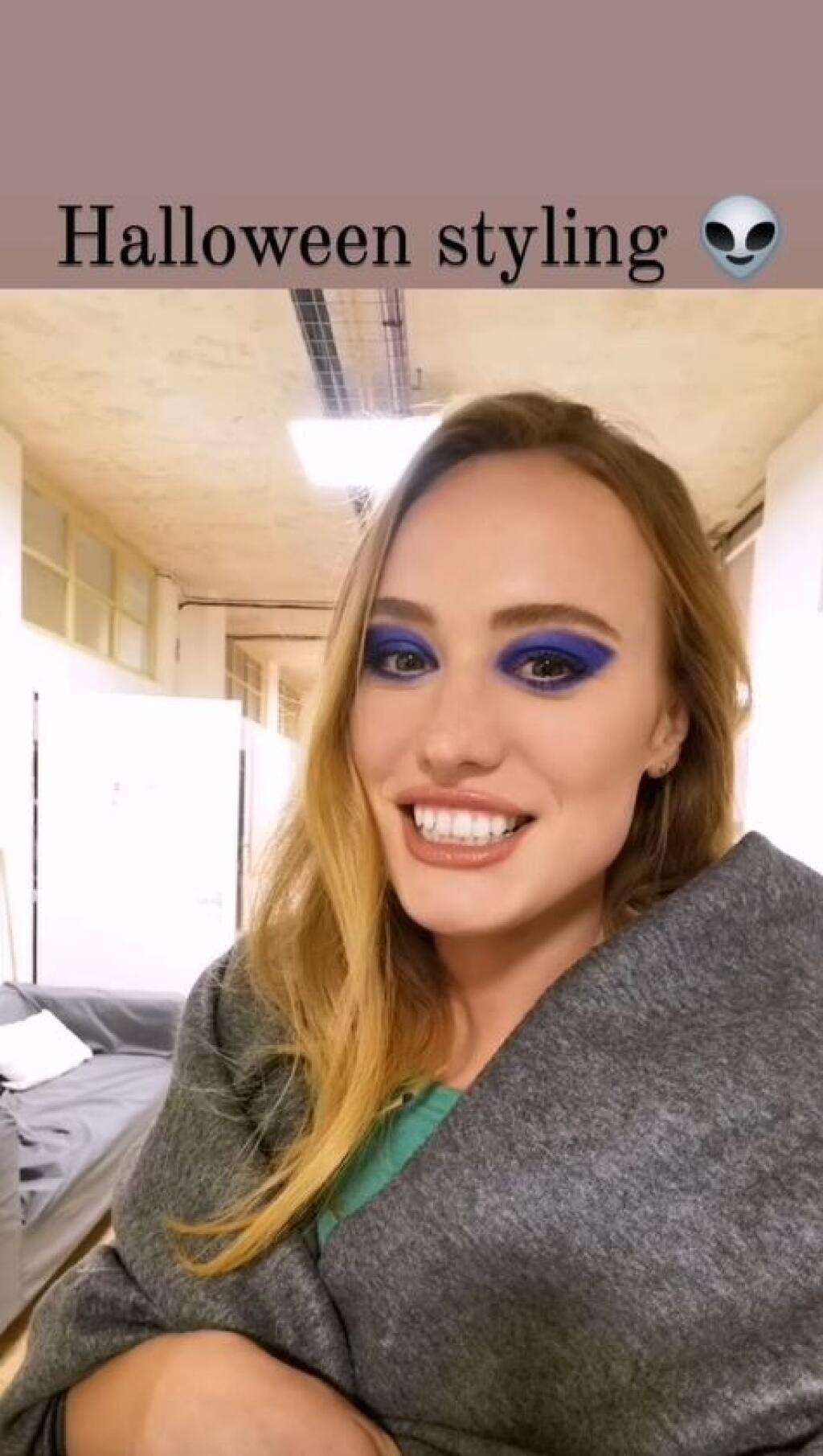 Biatlonistka Ivona Fialková si urobila aspoň halloweensky styling.