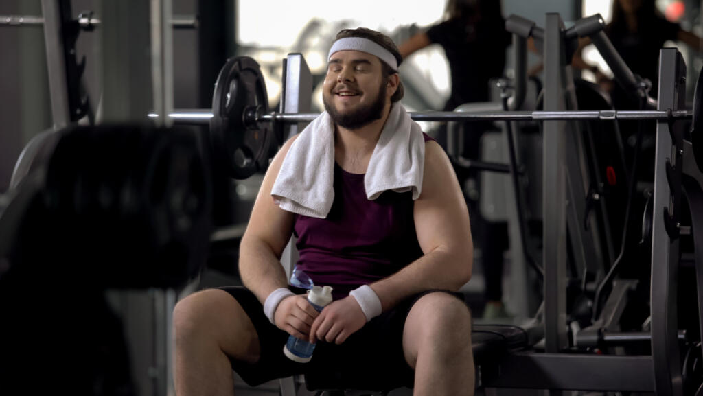 Thirsty,Happy,Man,Drinking,Water,After,Exhausting,Training,,Weight,Loss