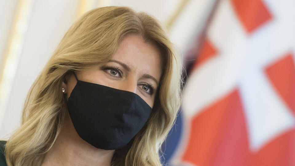 Na snímke je prezidentka SR Zuzana Čaputová počas vyhlásenia k prípadu Jozefa Chovanca, ktorý zomrel v roku 2018 v Belgicku.
