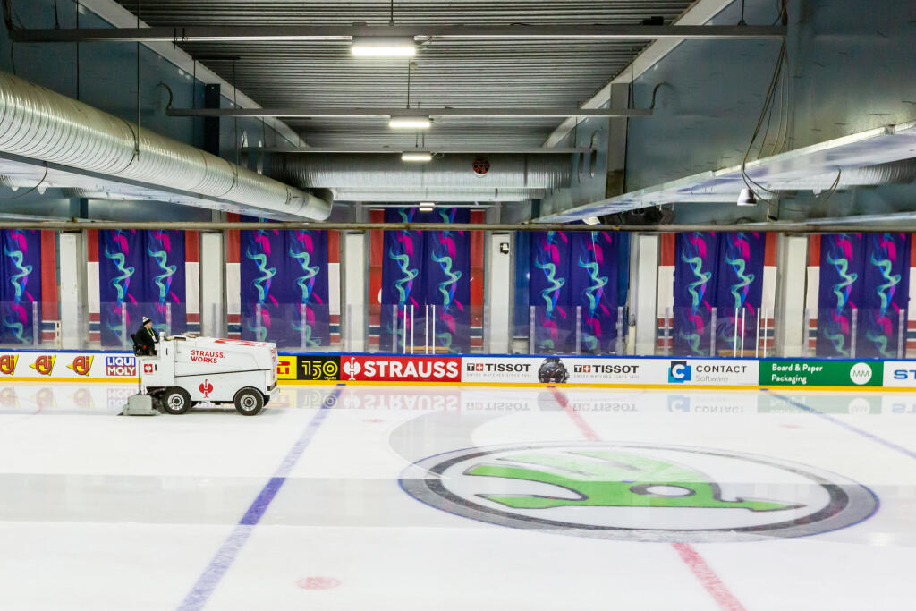 Na snímke je tréningová hala v helsinkej Ice Hall, ktorá sa nachádza pod úrovňou zeme.